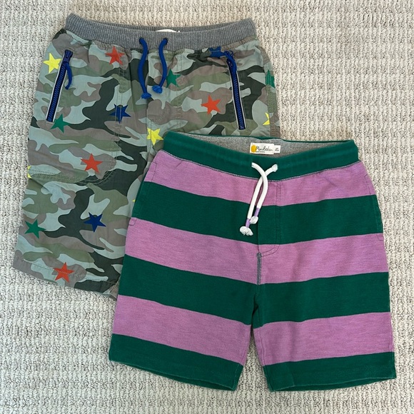 Boys Mini Boden Bundle 2 pairs Shorts Camo Striped Size 12 - Picture 1 of 5